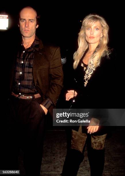 Actress Heather Thomas and date Harry M. Brittenham on November 10, 1990 dining at Spago in West Hollywood, California.