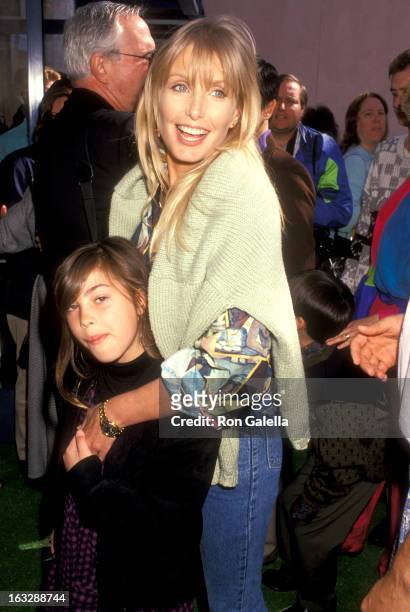 Actress Heather Thomas and Shauna Brittenham attend the "Teenage Mutant Ninja Turtles II: The Secret of the Ooze" Universal City Premiere on March...
