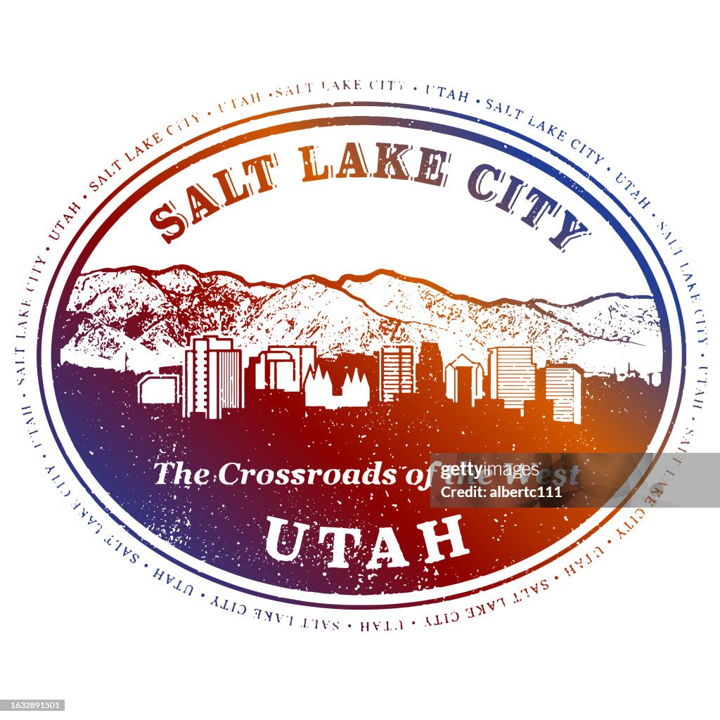 Salt Lake City Vintage Stamp