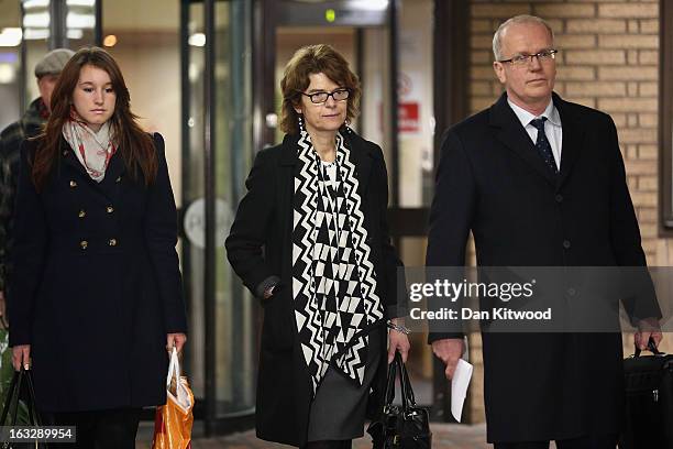 Vicky Pryce, ex-wife of Chris Huhne, leaves Southwark Crown Court after being found guilty of perverting the course of justice, on March 7, 2013 in...