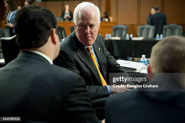 Sen. John Cornyn, R-TX., during the Senate Judiciary Committee markup of S.150, the "Assault Weapons Ban of 2013"; S.54, the "Stop Illegal...