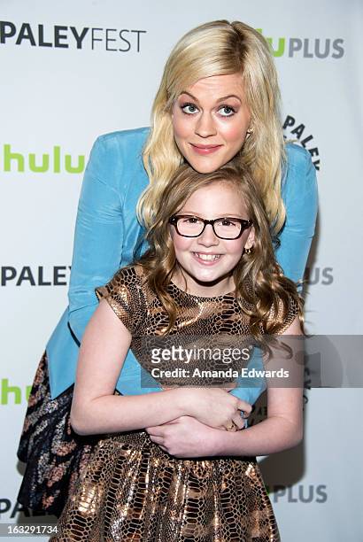 Actresses Georgia King and Bebe Wood arrive at the 30th Annual PaleyFest: The William S. Paley Television Festival featuring "The New Normal" at the...