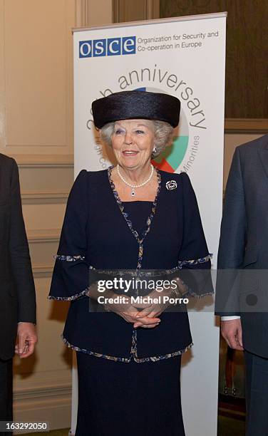 Queen Beatrix of The Netherlands attends the National Minorities conference on March 7, 2013 in The Hague, Netherlands.