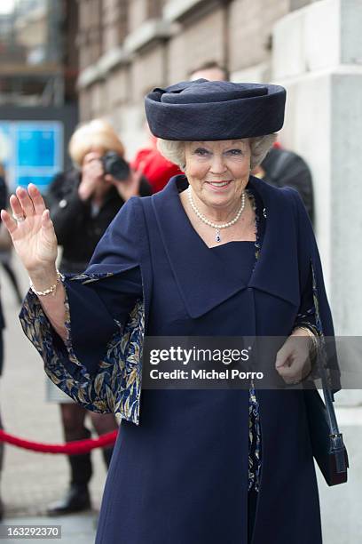 Queen Beatrix of The Netherlands attends the National Minorities conference on March 7, 2013 in The Hague, Netherlands.