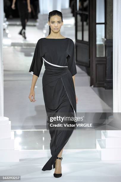 Model walks the runway during the Vionnet Fall/Winter 2013 Ready-to-Wear show as part of Paris Fashion Week on March 6, 2013 in Paris, France.