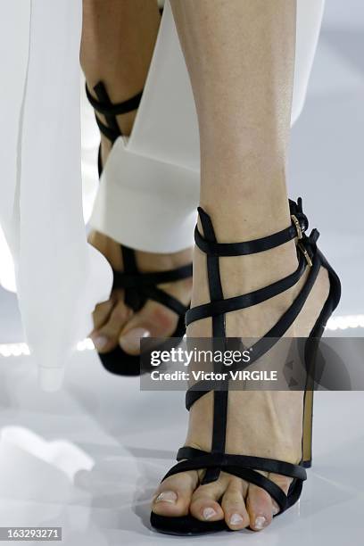 Model walks the runway during the Vionnet Fall/Winter 2013 Ready-to-Wear show as part of Paris Fashion Week on March 6, 2013 in Paris, France.