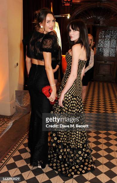 Masha Markova and Annabelle Neilson attend The Jasmine Ball in aid of UNICEF's Children of Syria Emergency Appeal at One Mayfair on March 7, 2013 in...