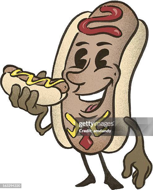 hot doggity dog - hot dog stock illustrations