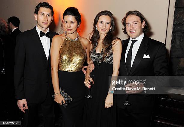 Karim Al Fayed, Brenda Costa, Olga Donskova and Nathan Halfon attend The Jasmine Ball in aid of UNICEF's Children of Syria Emergency Appeal at One...