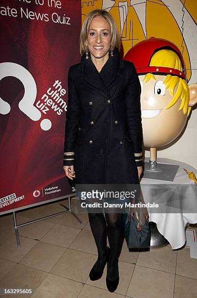 Emily Maitlis attends The Ultimate News Quiz 2013 for Action for Children and Restless Development at Quaglino's on March 7, 2013 in London, England.