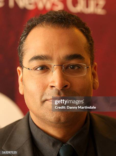 Krishnan Guru-Murthy attends The Ultimate News Quiz 2013 for Action for Children and Restless Development at Quaglino's on March 7, 2013 in London,...