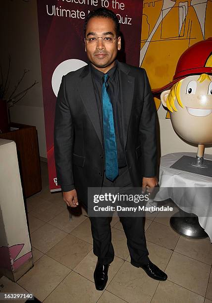 Krishnan Guru-Murthy attends The Ultimate News Quiz 2013 for Action for Children and Restless Development at Quaglino's on March 7, 2013 in London,...