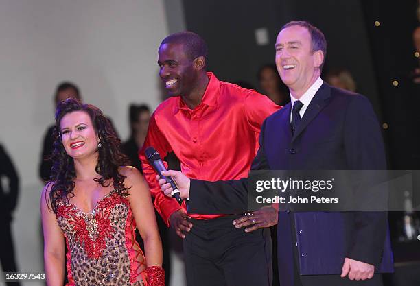 Former Bolton Wanderers player Fabrice Muamba performs a ballroom dancing routine as part of Dancing with United, in aid of the Manchester United...