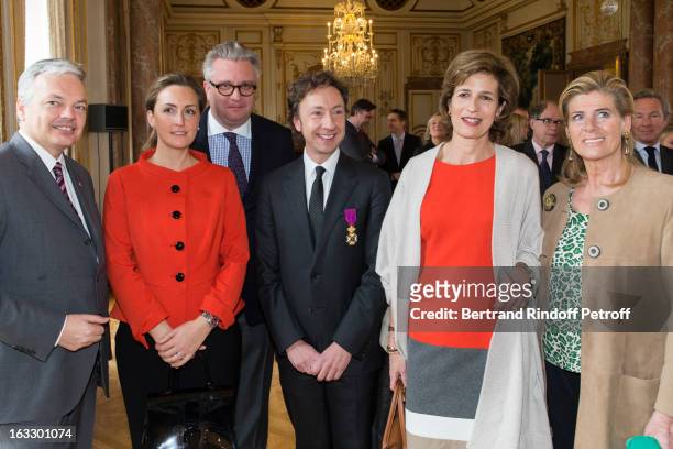 Belgian Foreign Minister and Vice Prime Minister Didier Reynders, Princess Claire of Belgium, Prince Laurent of Belgium, French journalist and author...