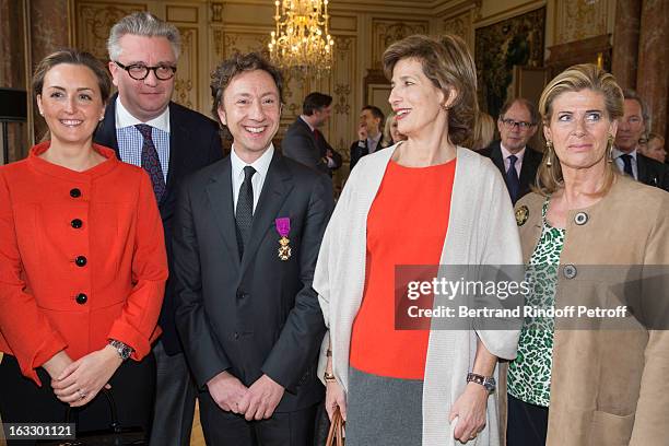 Princess Claire of Belgium, Prince Laurent of Belgium, French journalist and author Stephane Bern, Princess Esmeralda of Belgium and Princess Lea of...