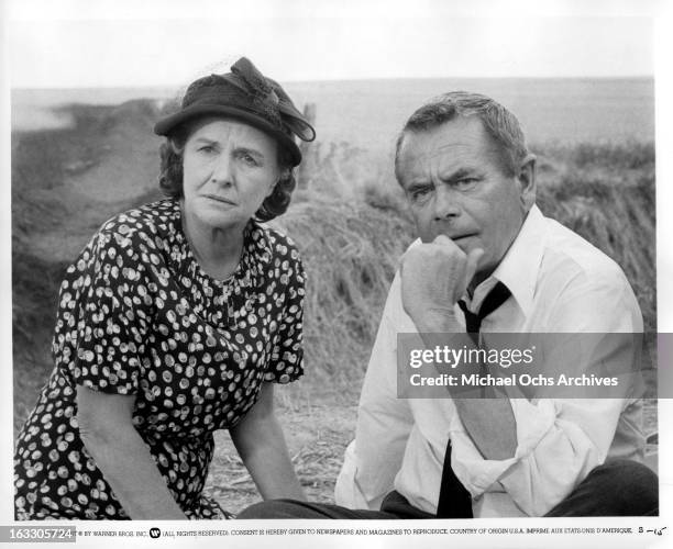 Phyllis Thaxter and Glenn Ford portray the adoptive parents of Clark Kent in a scene from the Warner Bros production of 'Superman' in 1978.