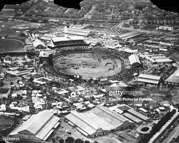 Ariel view of Sydney Show Grounds in Sydney, Australia, 1955.