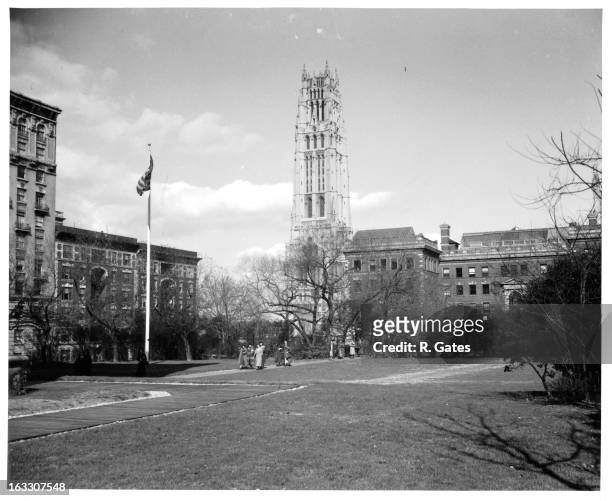 Campus view of Barnard College, a private women's liberal arts college and a member of the Seven Sisters and affiliated with Columbia University in...
