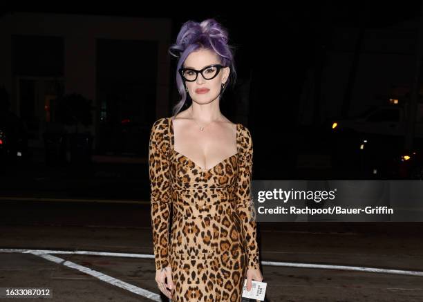 Kelly Osbourne is seen arriving to Drake's restaurant on August 29, 2023 in Los Angeles, California.