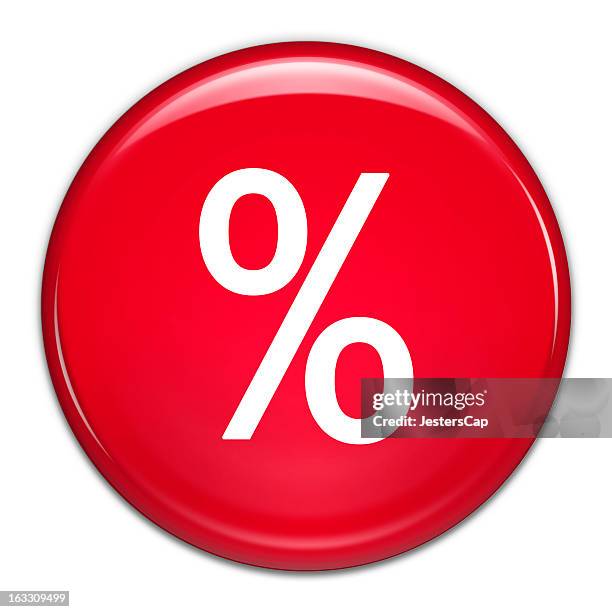 percentage button (with clipping path) - square button stock pictures, royalty-free photos & images