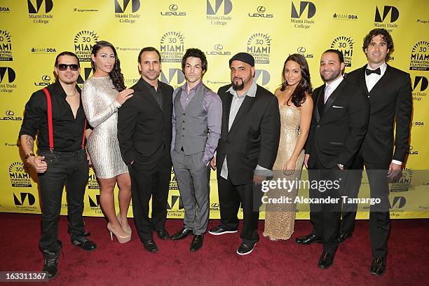 Benhur Sito Barrero, Crystal Cubria, Oscar Torre, David Lago, Jorge 'Jokes' Yanes, Belkys Galvez, Andres Dominguez and Vicky Mueller attend "Eenie...