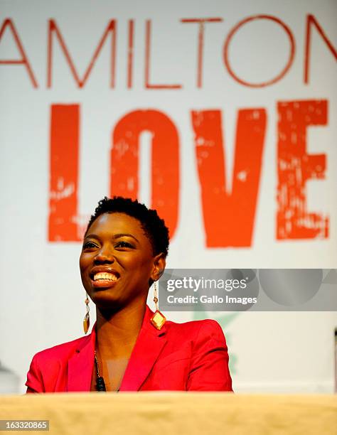 South African singer Lira at a press conference about American R&B singer Anthony Hamilton's concert on August 16, 2012 in Johannesburg, South...