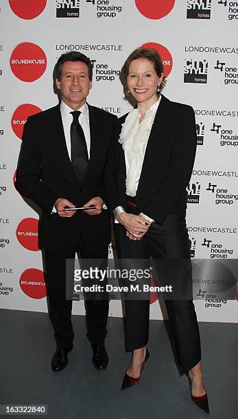 Lord Sebastian Coe and wife Carole Annett attend the Roundhouse Gala Evening 2013 at The Roundhouse on March 7, 2013 in London, England.