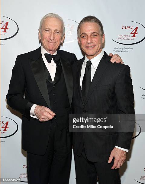 Author Gay Talese and actor Tony Danza attend the Table 4 Writers Foundation 1st Annual Awards Gala on March 7, 2013 in New York City.