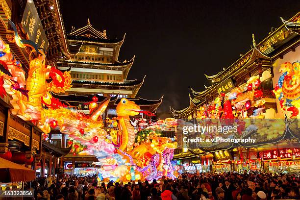 chinese new year / spring festival 2013 - people celebrate the spring festival in china stock-fotos und bilder