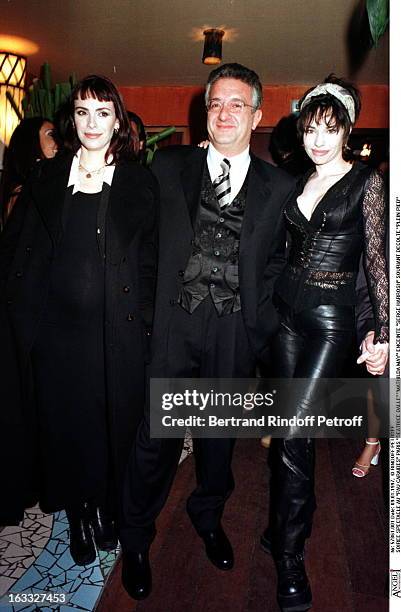 Beatrice Dalle, Mathilda May, and Serge Harrosh at theParty At Pau Caraibes In Paris.