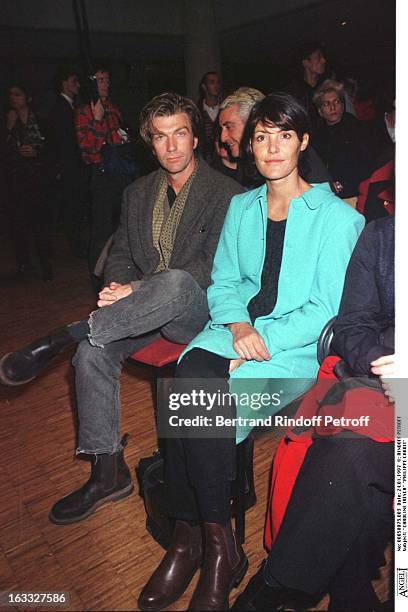 Caroline Tresca, Philippe Caroit at theLanvin Menswear Fashion Show 1997.