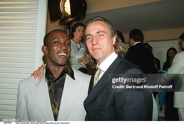 Dwight Yorke "David Ginola at theLaureus Sport Awards 2001 In Monte-Carlo Monaco.