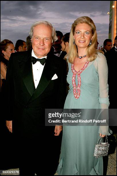 Le Baron David De Rothschild and La Baronne Edouard De Rothschild at The Grand Bal De Deauville Held At Casino De Deauville In Aid Of Care...