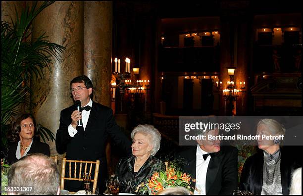 Gerard Mortier and Jacqueline Beytout, Jean Louis Beffa and Madame Bruno Roger at the Cosi Fan Tutte Gala Performance At The L' Opera Garnier In...