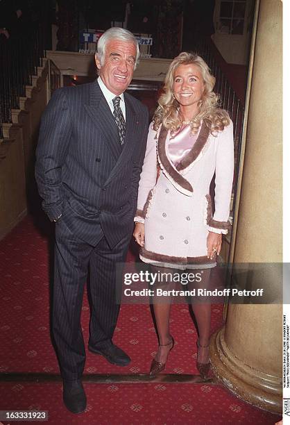 Paul Belmondo and Natty Belmondo at theParis Theatre Production Of Le Mari La Femme Et L'Amant .