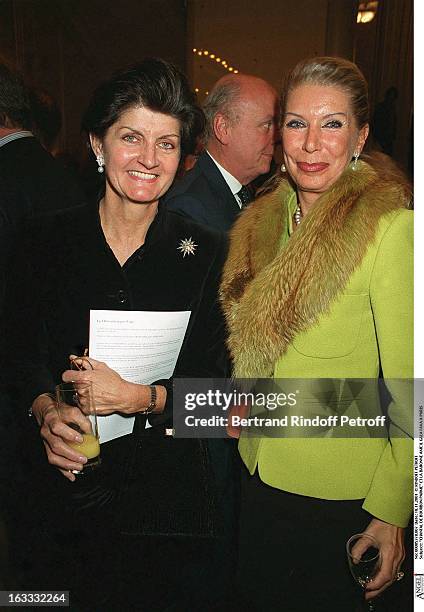 Chantal De Bourbon Parme and the baroness Ameil Fava gala in Paris.