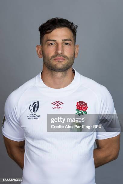 Jonny May of England pose for a portrait at The Lensbury on July 05, 2023 in Teddington, England.