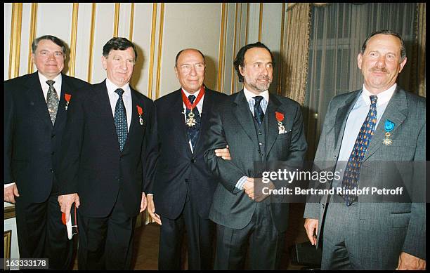 Serge Dassault Remet at Serge Dassault Gives La Croix De Chevalier De La Legion D' Honneur To His Son Olivier Dassault.