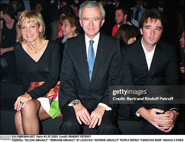 Helene Arnault Bernard Arnault and their son Antoine Arnault News  Photo - Getty Images