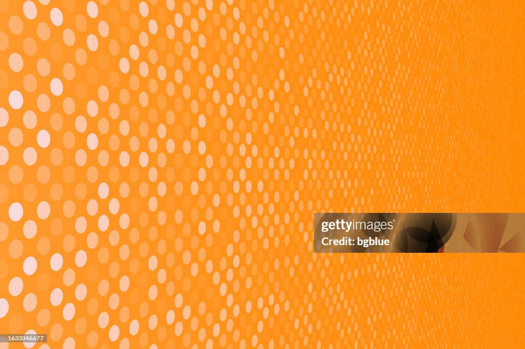 Abstract Orange background with polka dots - Trendy 3D background
