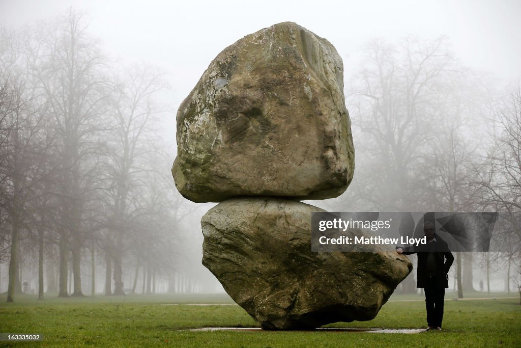 Weiss And Fleishi's Giant Boulder Installation Is Unveiled Outside The Serpentine Gallery