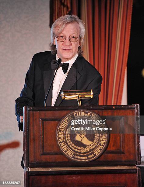 Radio dj Jim Kerr speaks at the Table 4 Writers Foundation 1st Annual Awards Gala on March 7, 2013 in New York City.