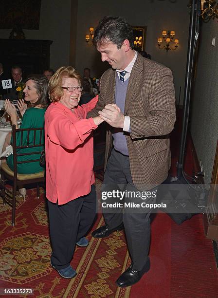 Dr. Ruth Westheimer dances during a performance at the Table 4 Writers Foundation 1st Annual Awards Gala on March 7, 2013 in New York City.