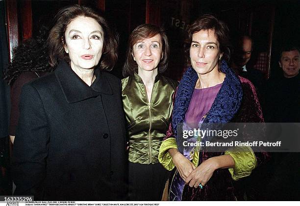 Anouk Aimee "Dominique Watine Arnault" "Christine Orban" party "fine jewelry collection summer 2002" at the store "Boutique Fred".