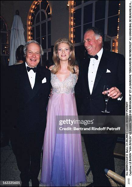 Baron "Van Zuylen" Baron "David De Rothschild" and Baroness "Edouard De Rothschild" at Deauville great prom to the benefit of the association "Care...