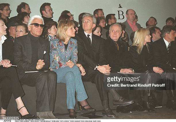 Karl Lagerfeld "Helene Arnault" "Bernard Arnault" "Pierre Berge" "Betty Catroux" "Sidney Toledano" man fashion "Dior" in Paris.