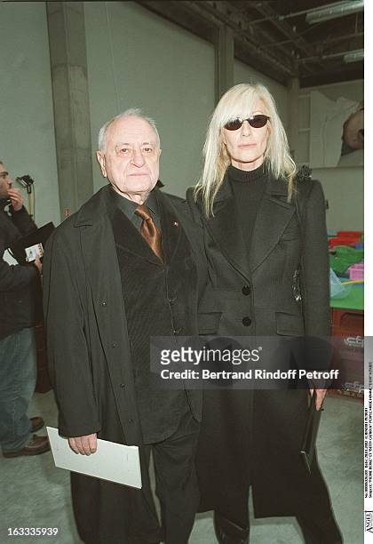 Pierre Berge and "Betty Catroux" man fashion "Dior" in Paris. .