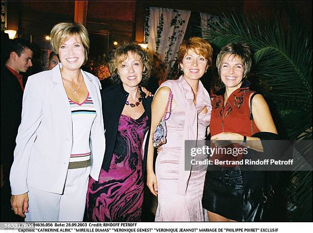 Wedding of "Philippe Poiret", brother of "Jean Marie Poire" with "Aurelie Vergely" "Catherine Alric" "Mireille Dumas" "Veronique Genest" "Veronique...