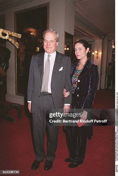 Baron David De Rothschild, Baroness Olympia De Rothschild at theParis Theatre Production Of Les Portes Du Ciel 1999.