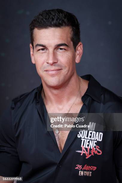 Spanish actor Mario Casas attends 'Mi Soledad Tiene Alas' photocall at Hotel URSO on August 23, 2023 in Madrid, Spain.